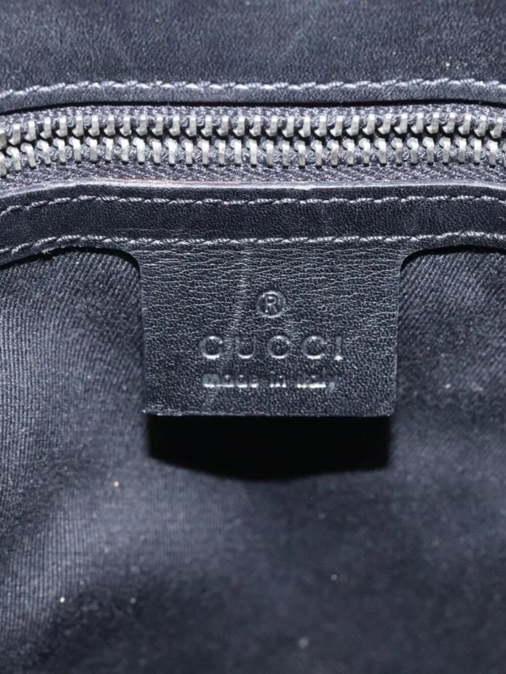 GUCCI GG Canvas Tote Bag Black Silver 109101 Auth nb119 - Picture 11 of 16